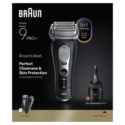 Braun Series 9 PRO+ Electric Shaver, Pro SensoAdapt, SmartCare Center, 9670CC, Black