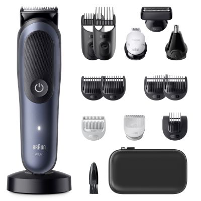 Braun All-in-One Series 7, 15in1 Grooming Kit, ProBlade, AutoSense, AIO7580, Blue