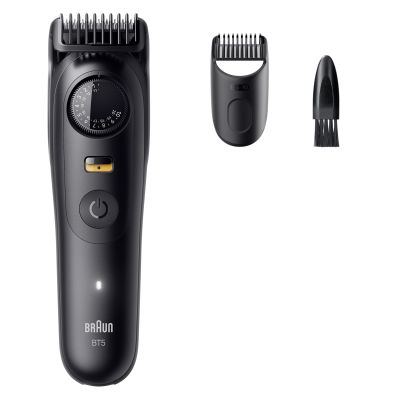 Braun Beard Trimmer Series 5, +2 Styling Tools, 20 Lengths, Sharp Blade, BT5500, Black
