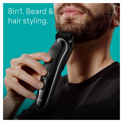 Braun All-In-One Style Kit Series 3 MGK3440, 8-in1 Kit For Beard, Hair & More
