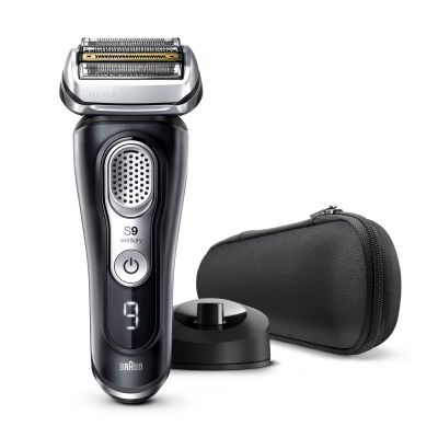 Braun Series 9 9340s Latest Generation Electric Shaver, Charging Stand, Fabric Case, Noir