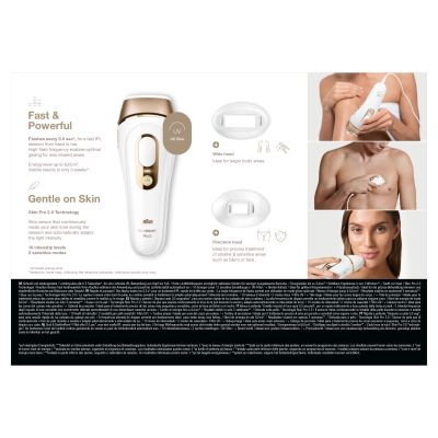 Braun IPL Silk-Expert Pro 5, At Home Hair Removal Device with Pouch, White/Gold, PL5257