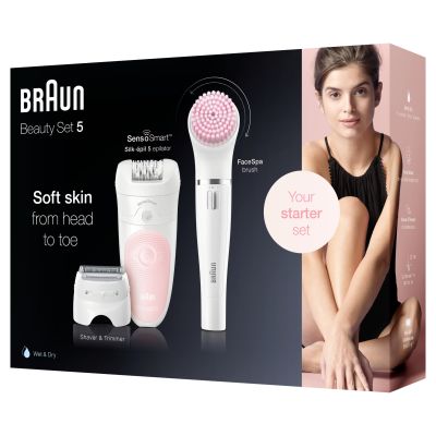 Braun Silk-�pil Beauty Set 5 5-875 Starter 4-in-1 Hair Removal - Epilator, Shaver, Cleanser